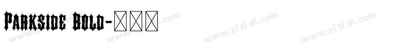 Parkside Bold字体转换 Parkside Bold字体转换